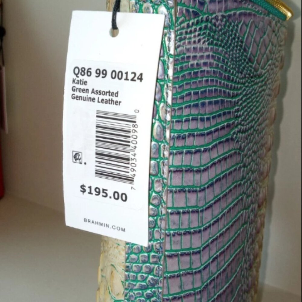 NWT Brahmin Katie Melbourne Green Multi Ombre Crossbody Purse Handbag - Picture 7 of 7